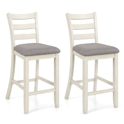 Counter Height Chairs Set of 2 with Fabric Seat