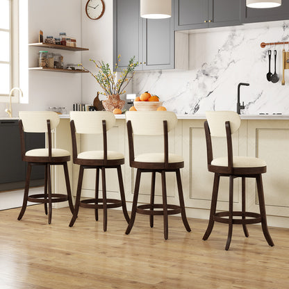 Counter Height Swivel Bar Stools Set of 2 with Padded Seat