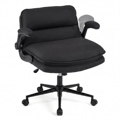 Criss Cross Office Chair with Flip-Up Arms and Wheels