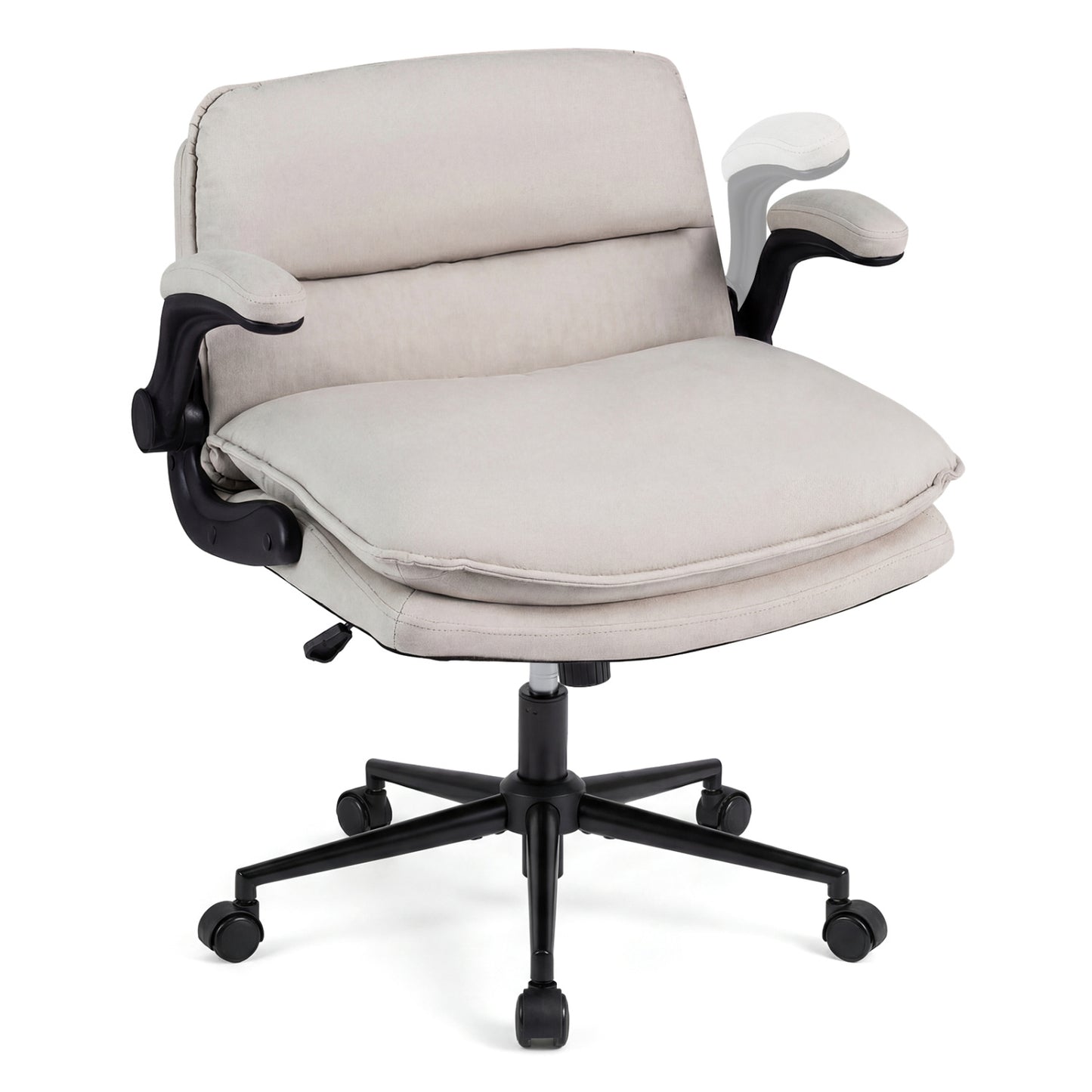 Criss Cross Office Chair with Flip-Up Arms and Wheels