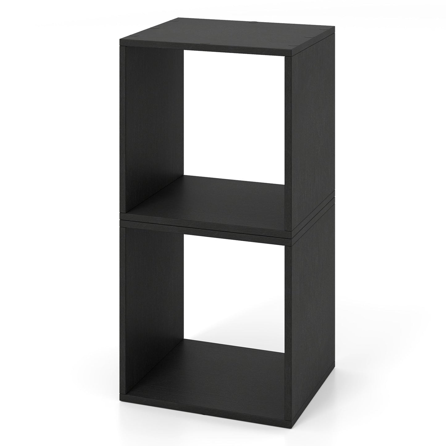 Cube Storage Organizer Set of 2 - Black Modular Bookcase