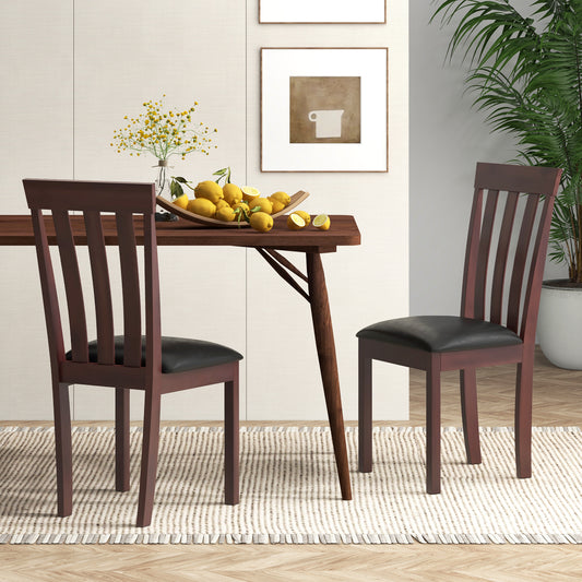 Upholstered Dining Chairs Set of 2 with Padded Seat