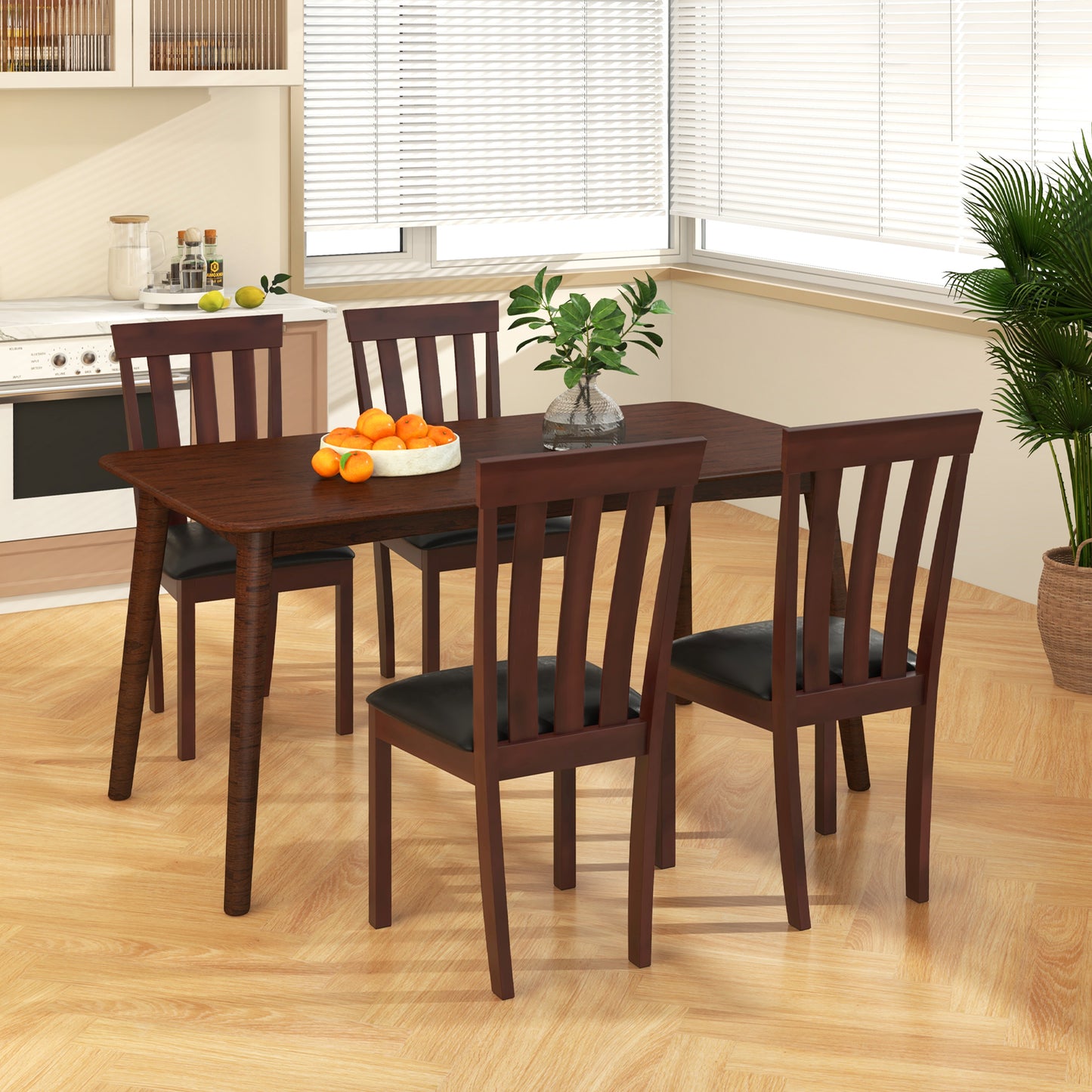 Upholstered Dining Chairs Set of 2 with Padded Seat