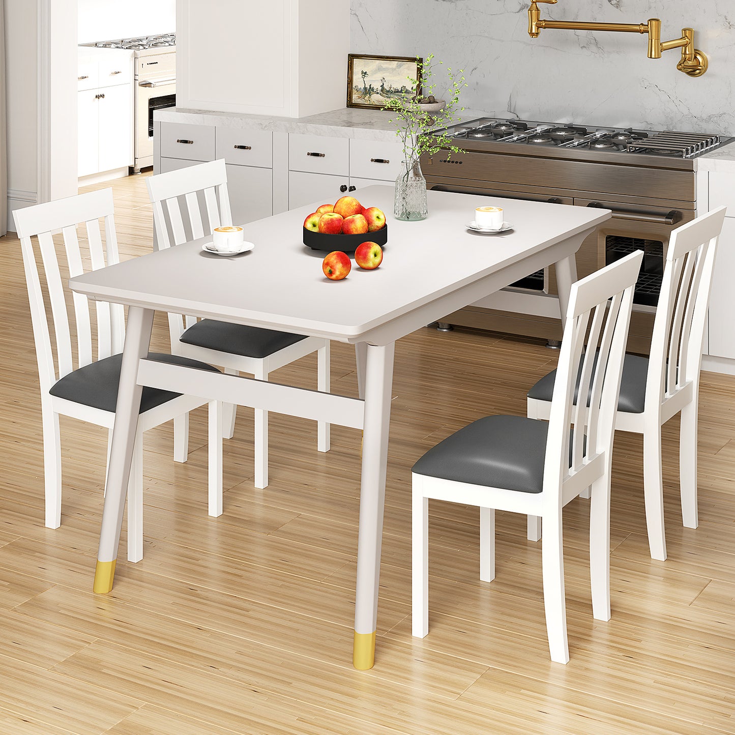 Upholstered Dining Chairs Set of 2 with Padded Seat