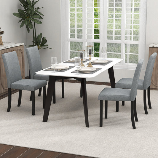 Upholstered Dining Chairs Set of 4 with Wood Frame