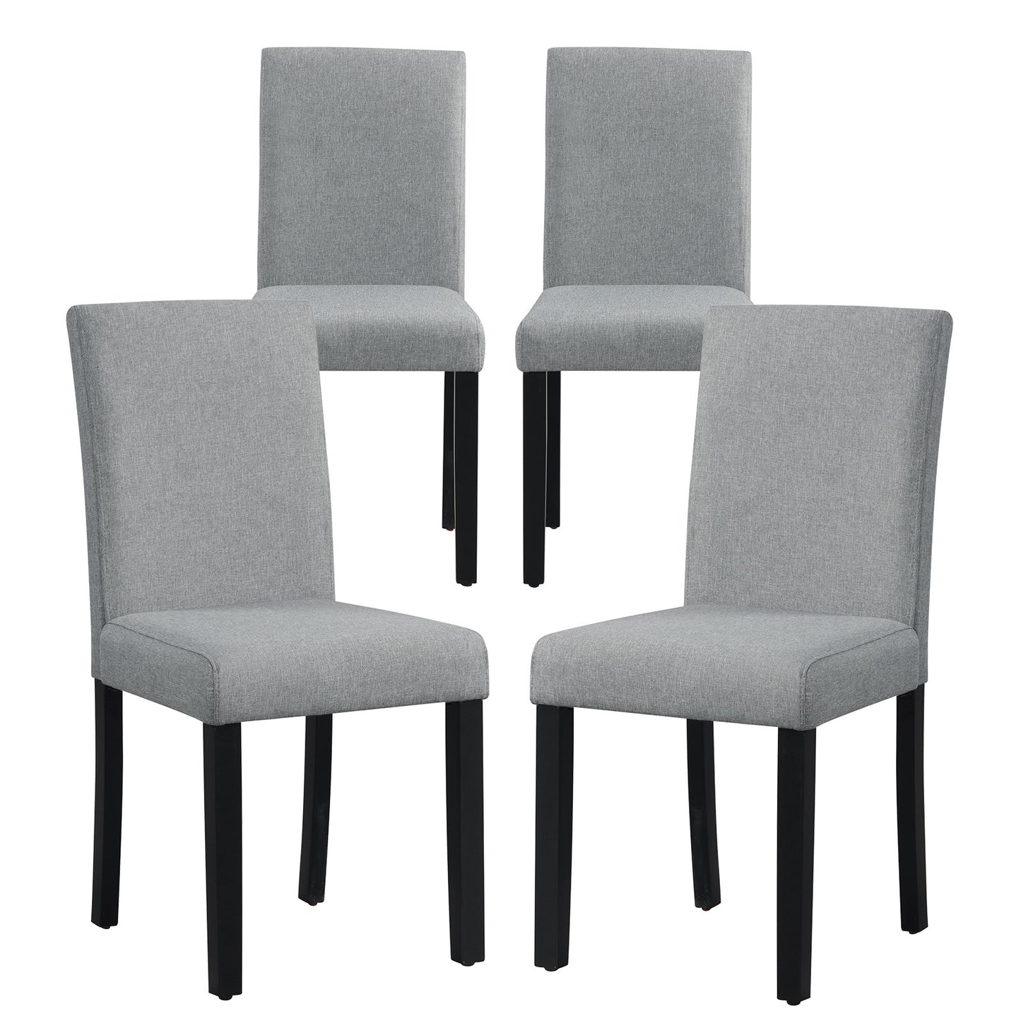 Upholstered Dining Chairs Set of 4 with Wood Frame