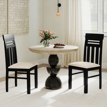 High Back Dining Chairs Set of 2 with Ergonomic Support
