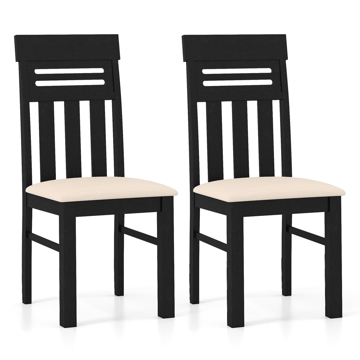 High Back Dining Chairs Set of 2 with Ergonomic Support