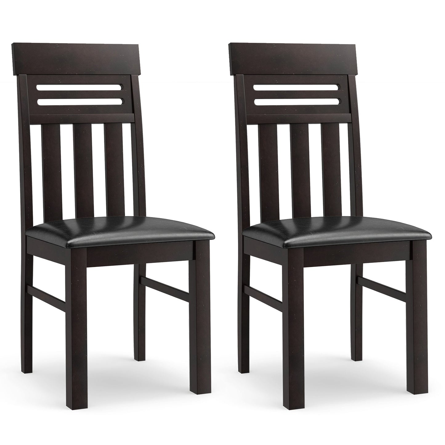 High Back Dining Chairs Set of 2 with Ergonomic Support