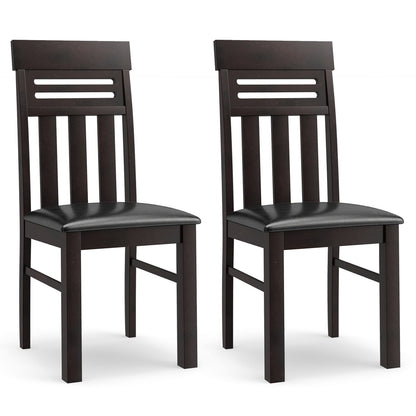 High Back Dining Chairs Set of 2 with Ergonomic Support