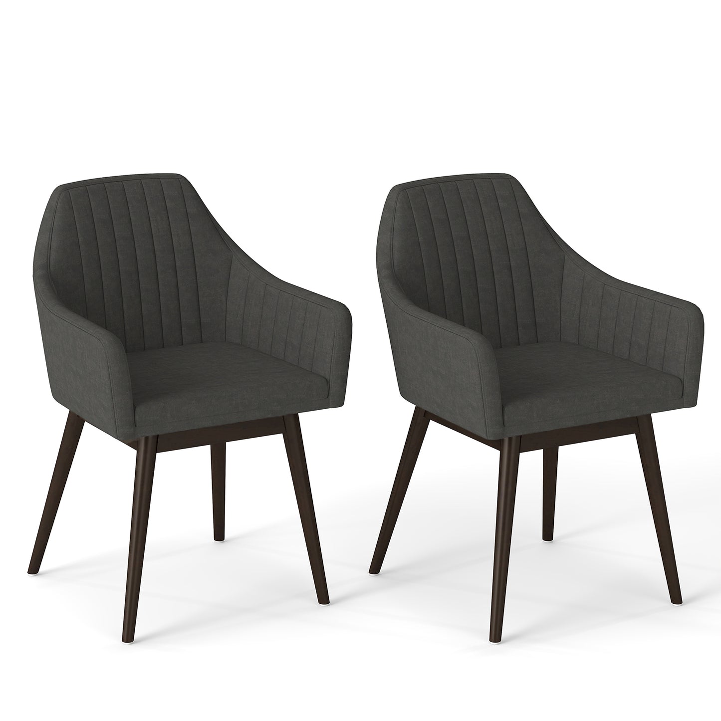 Upholstered Dining Chairs Set of 2 with Padded Backrest