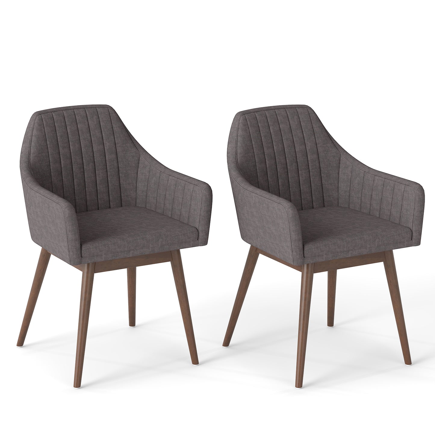 Upholstered Dining Chairs Set of 2 with Padded Backrest