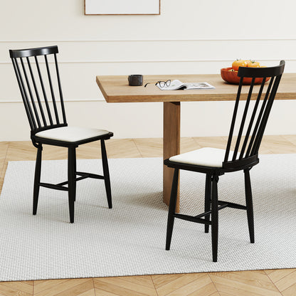 Windsor Dining Chairs Set of 2 with Removable Cushions