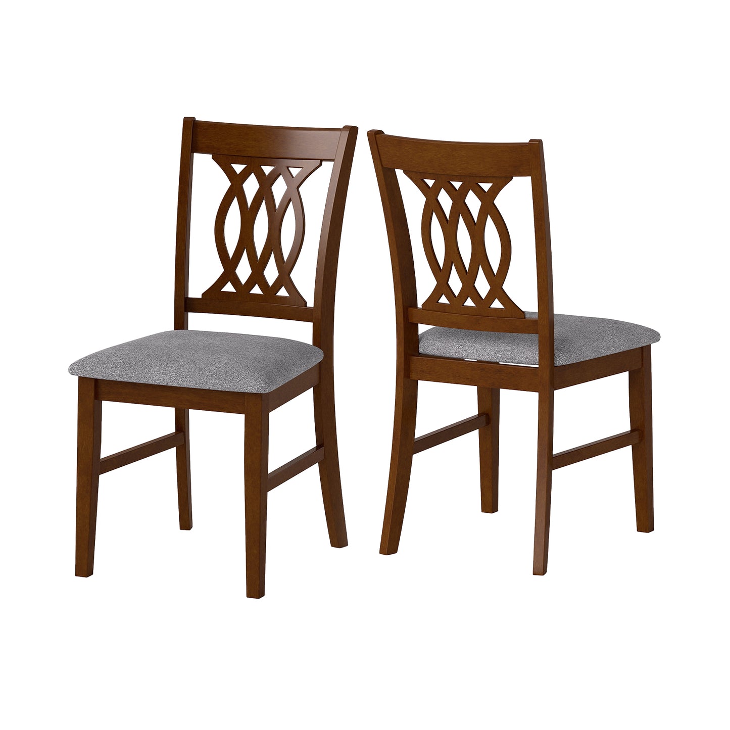 Padded Dining Chairs Set of 2 with Ergonomic Backrest