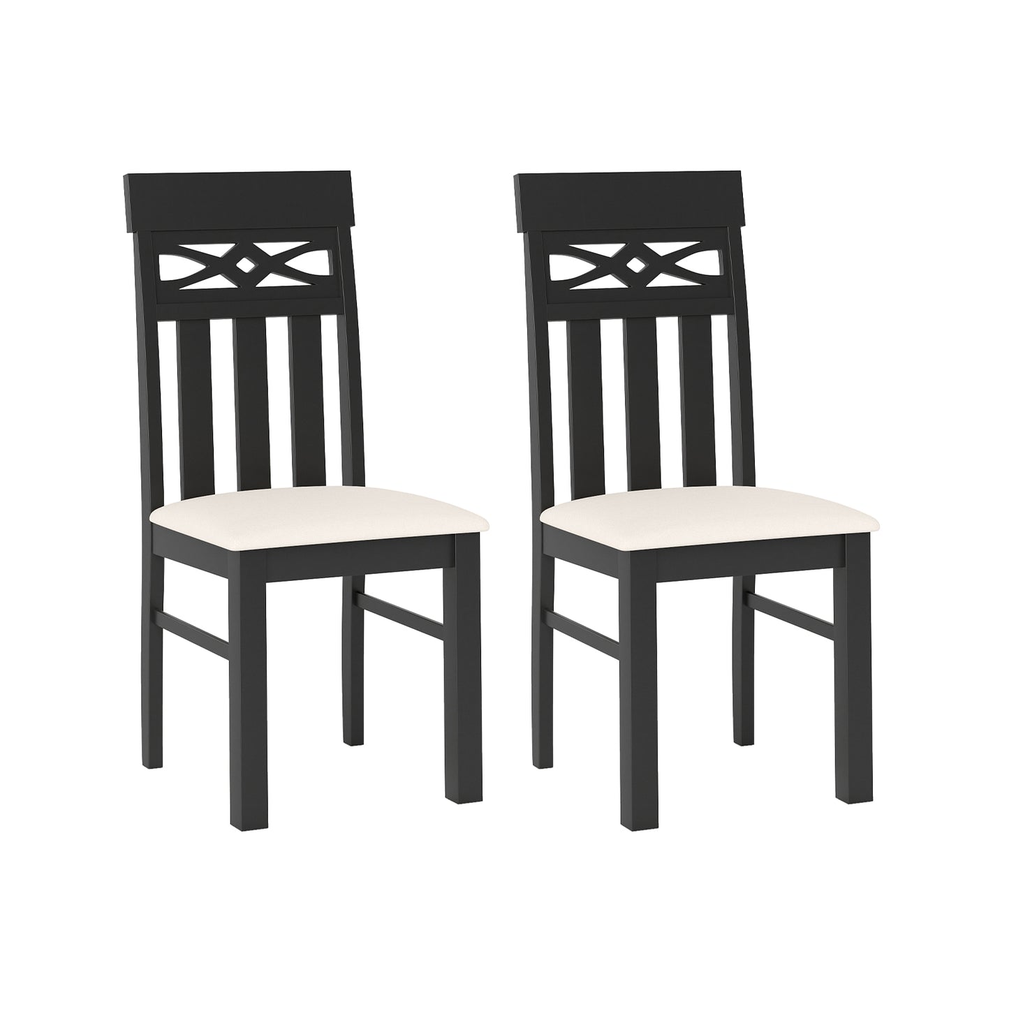 High Back Dining Chairs Set of 2 with Padded Seats
