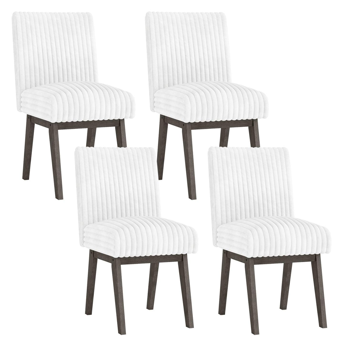 Upholstered Dining Chairs Set of 4 with Tufted Back