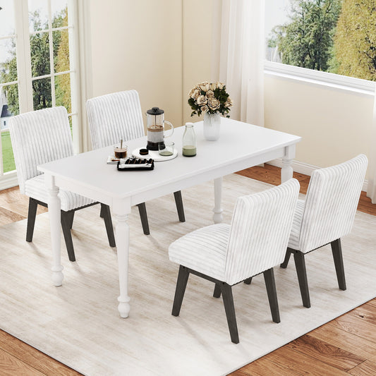 Upholstered Dining Chairs Set of 4 with Tufted Back