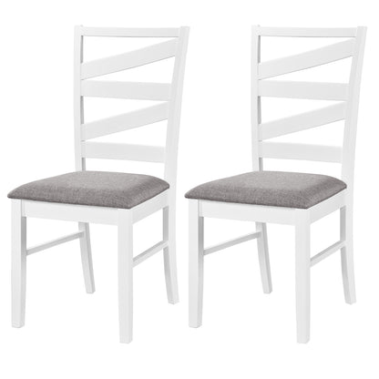 Dining Chairs Set of 2 with Rubber Wood Frames