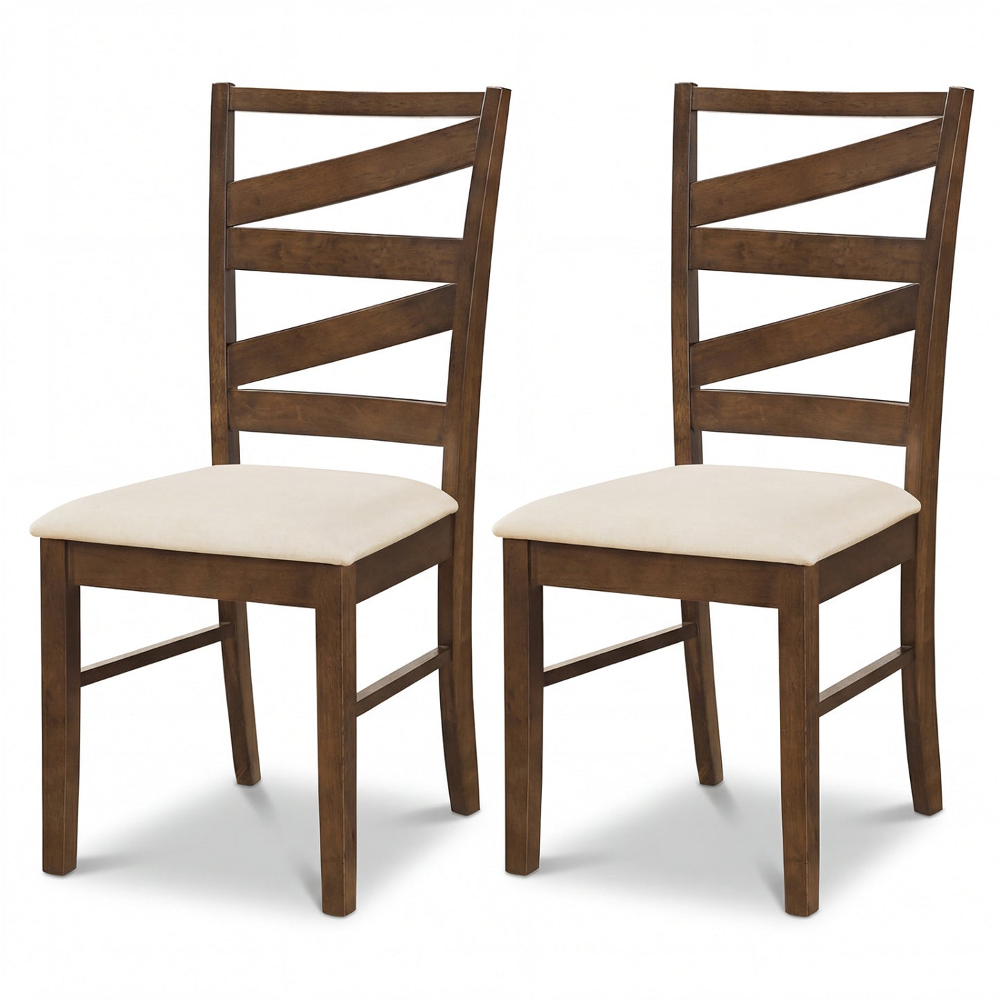 Dining Chairs Set of 2 with Rubber Wood Frames