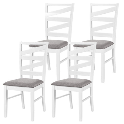 Dining Chairs Set of 4 with Rubber Wood Frames and Backrests