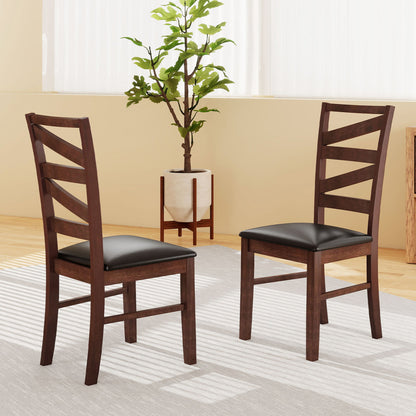 Dining Chairs Set of 2 with Rubber Wood Legs