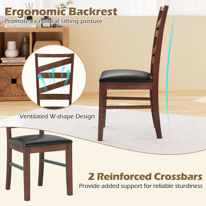 Dining Chairs Set of 2 with Rubber Wood Legs