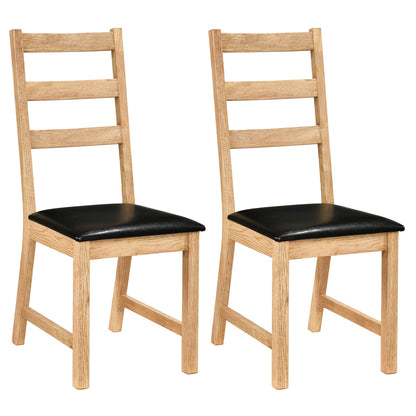 Farmhouse Dining Chairs Set of 2 with Hollowed Backrest