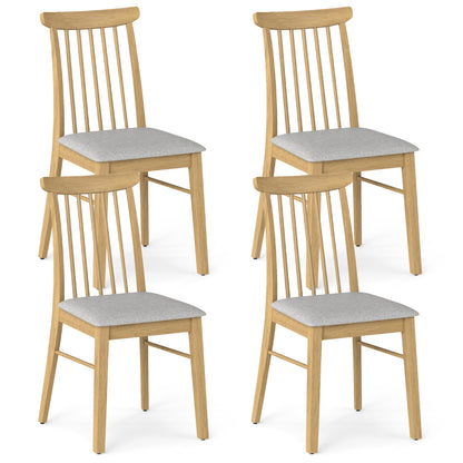 Dining Chairs Set of 4 with Rubber Wood Frame