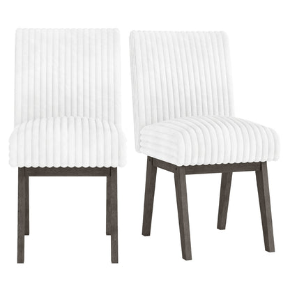 Upholstered Dining Chairs Set of 2 with Tufted Back