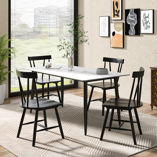 Windsor Dining Chair with Solid Rubber Wood Frame