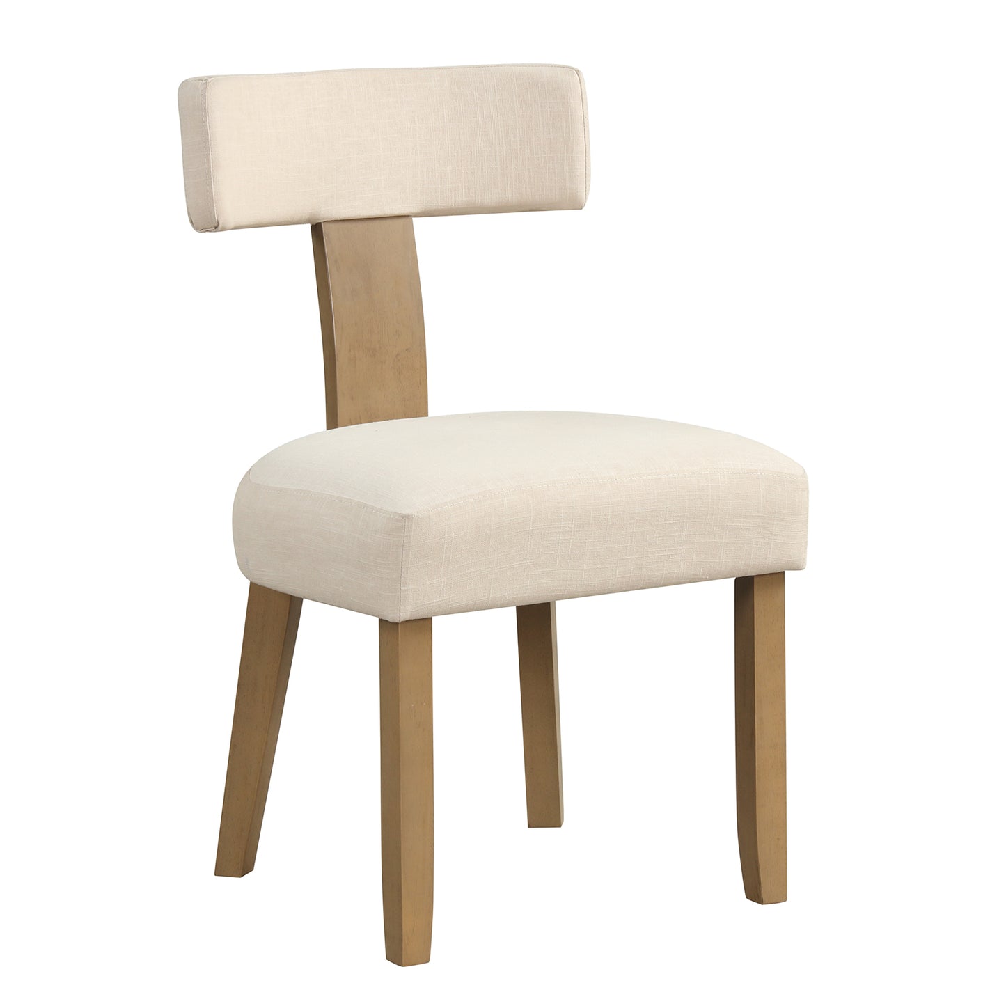 Dining Chairs Set of 2 with Curved Backrest and Padded Seat