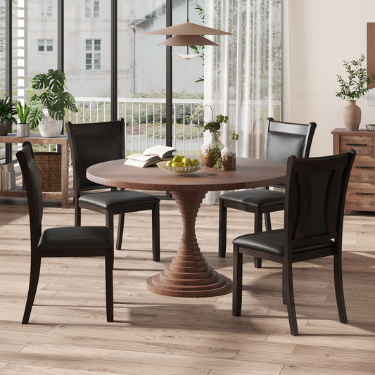 Upholstered Dining Chairs Set of 2 with Padded Seat - Gray