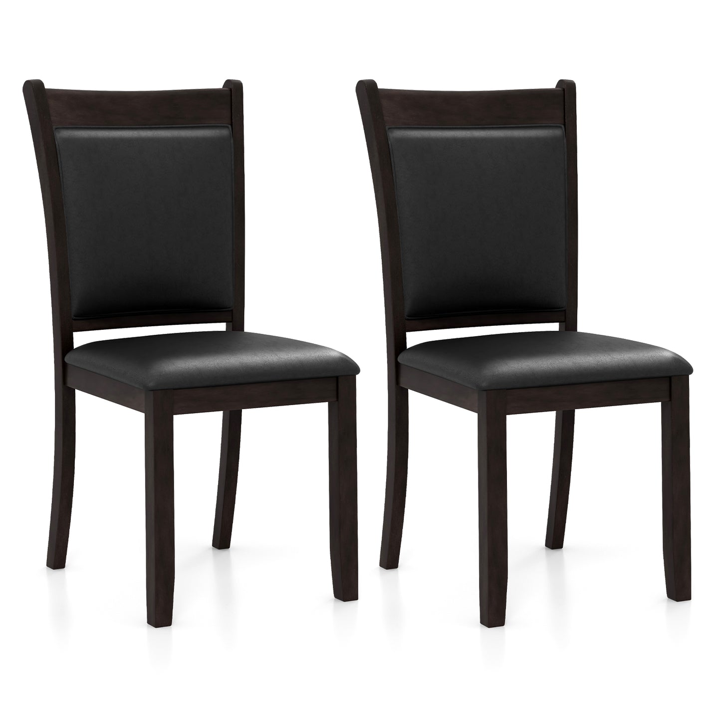 Upholstered Dining Chairs Set of 2 with Padded Seat - Gray