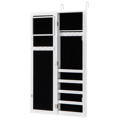Wall Mounted Jewelry Armoire with Full-Length Mirror