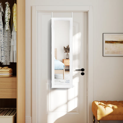 Wall Mounted Jewelry Armoire with Full-Length Mirror