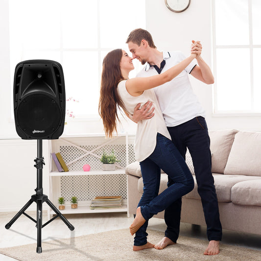 Dual 10 Inch 1600W Powered Mic Speaker Speakers with Bluetooth