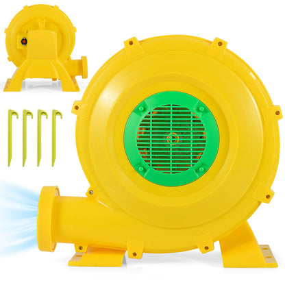 780W Bounce House Blower 1 HP Portable Air Pump Fan with Handle and Ground Stakes