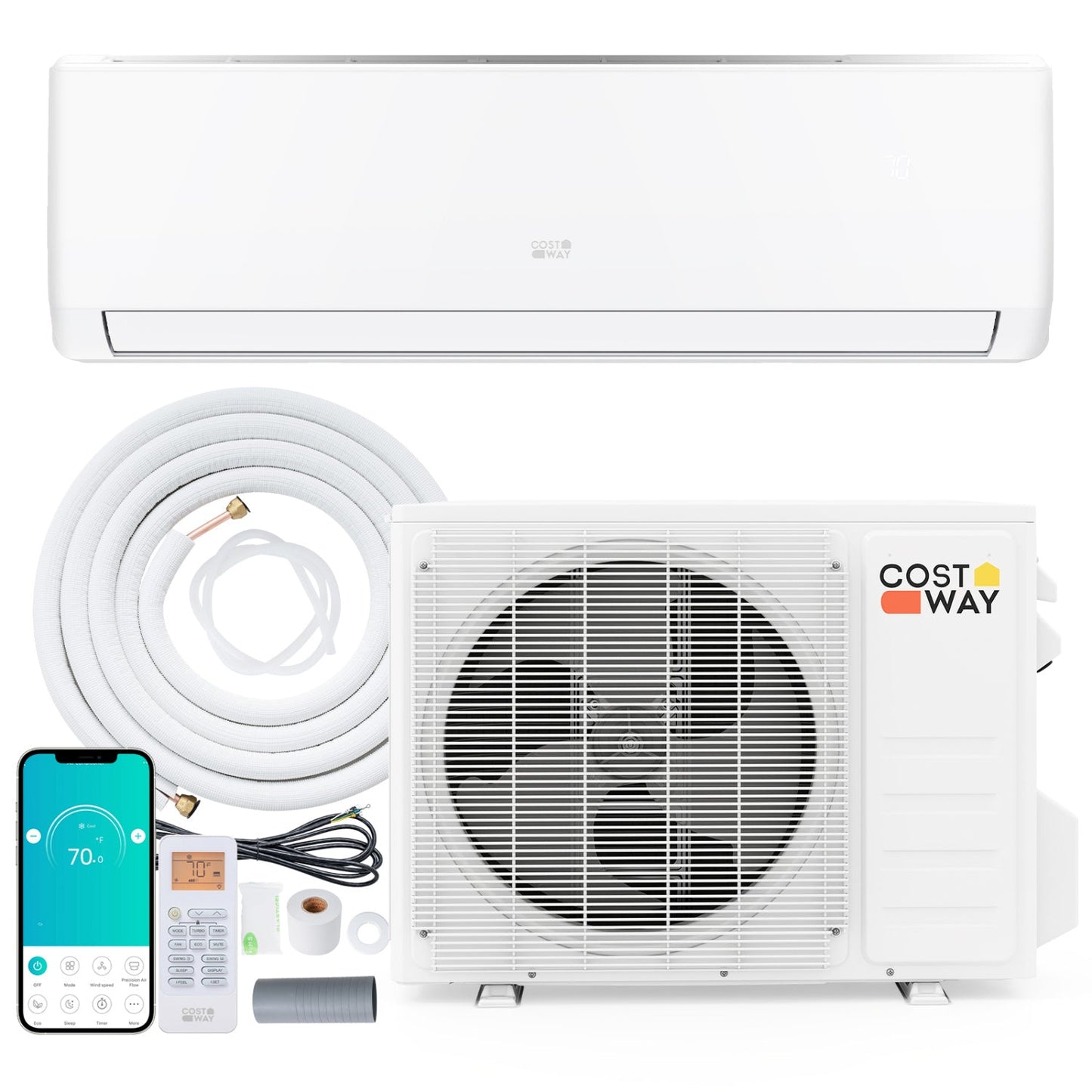18000 BTU Mini Split Air Conditioner & Heater with WiFi