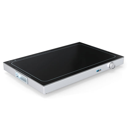 Electric Warming Tray with Adjustable Temperature and Built-In Handles Tempered Glass