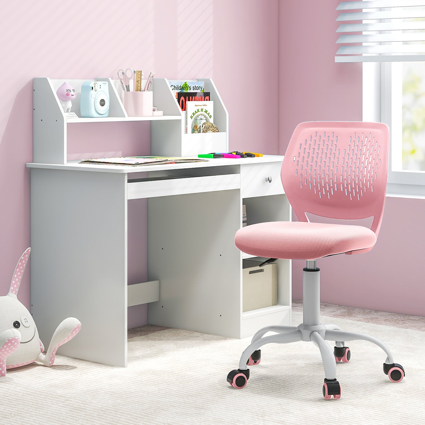 Kids Desk Chair with Adjustable Height and Mesh Back