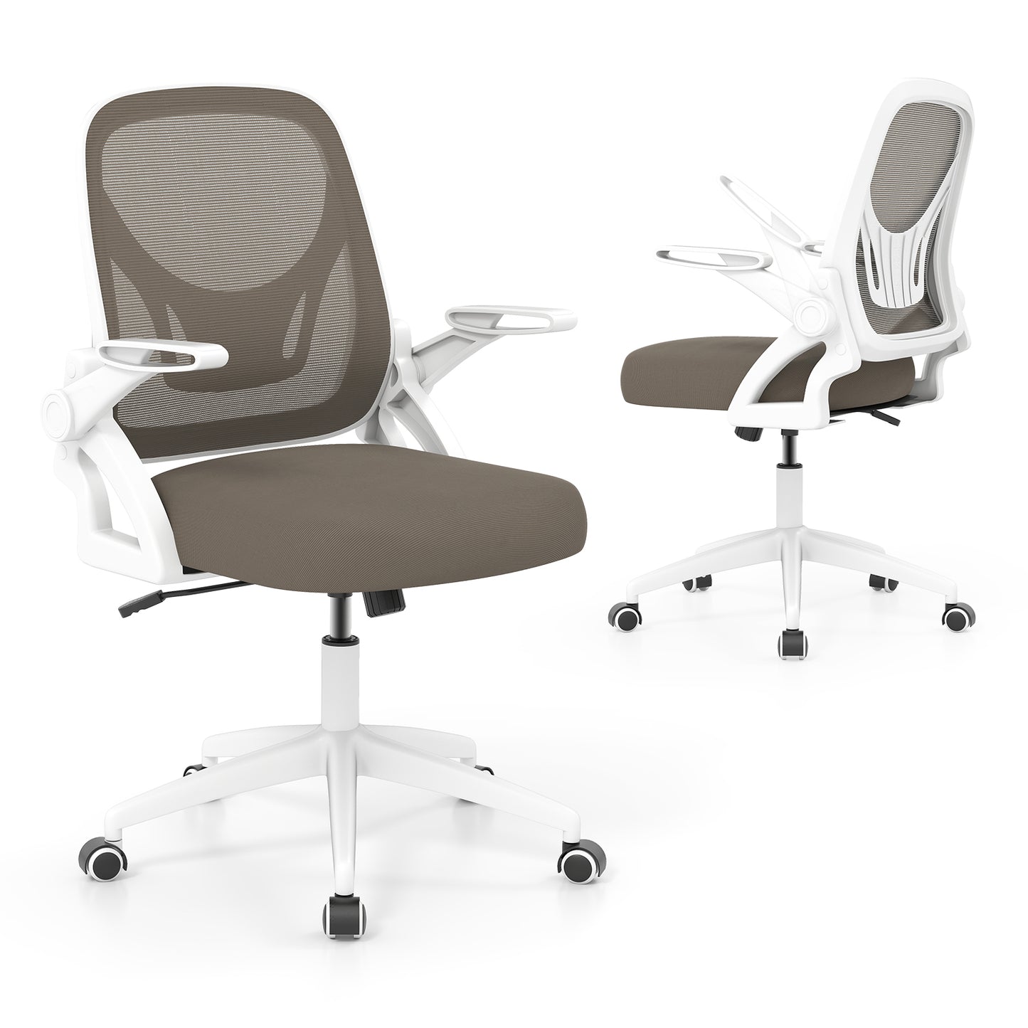 Ergonomic Office Chair with Lumbar Support and Flip-Up Arms