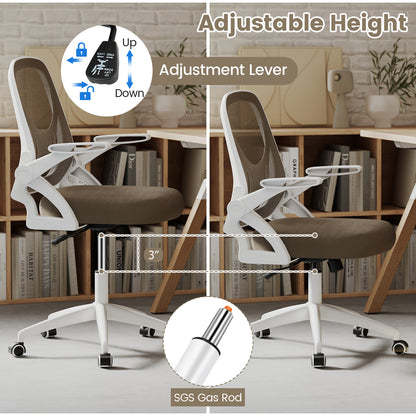 Ergonomic Office Chair with Lumbar Support and Flip-Up Arms