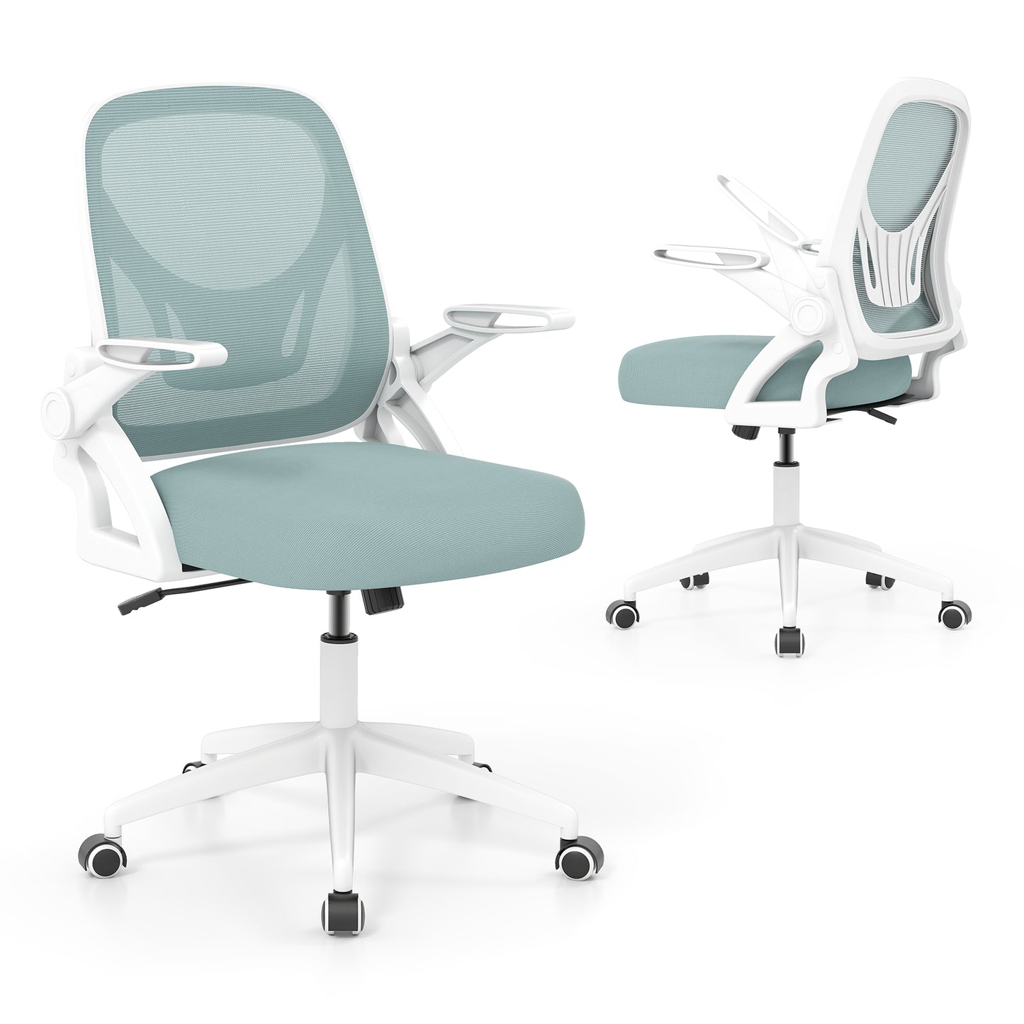 Ergonomic Office Chair with Lumbar Support and Flip-Up Arms