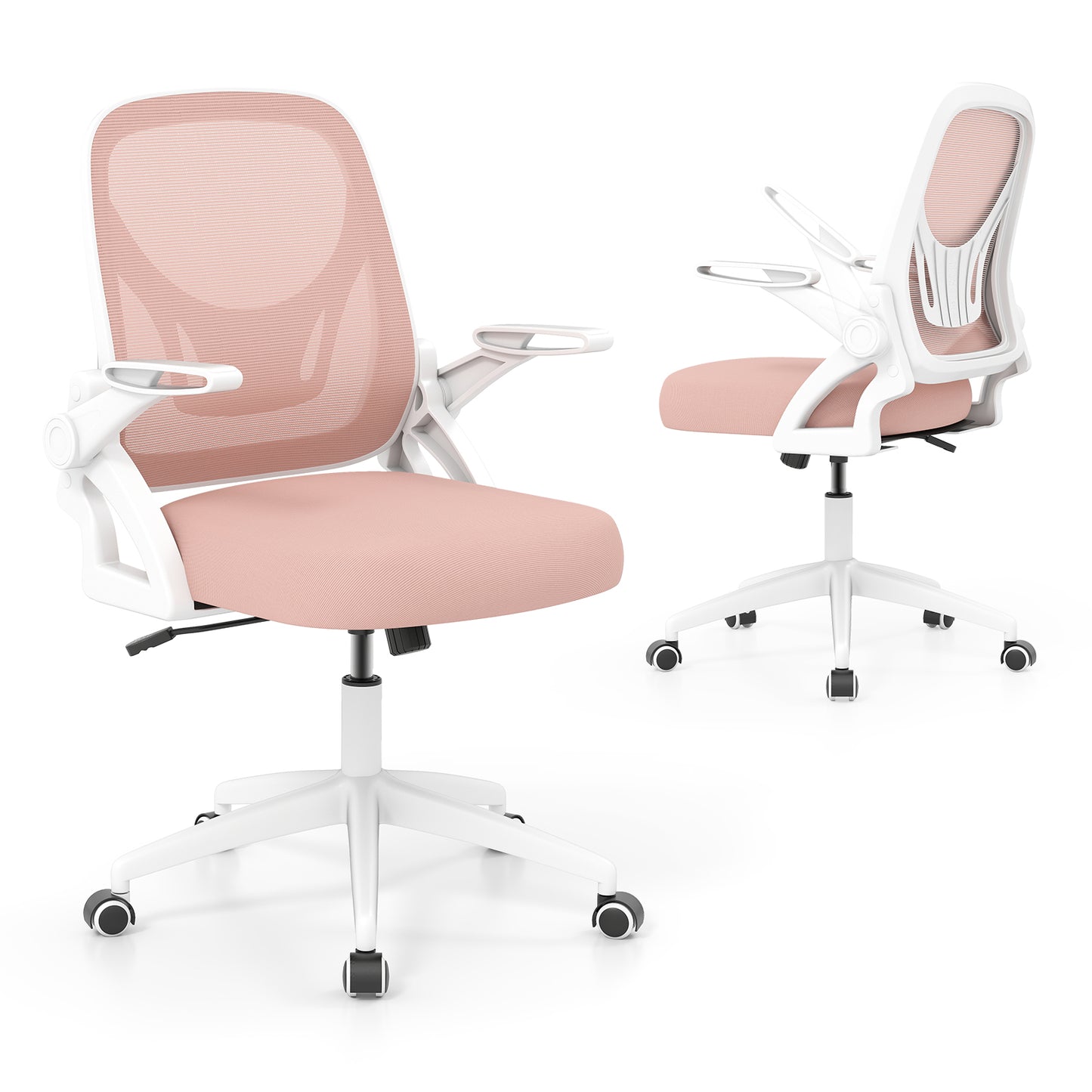 Ergonomic Office Chair with Lumbar Support and Flip-Up Arms