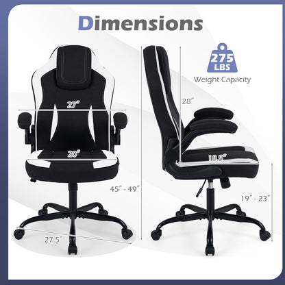 Ergonomic Office Chair with Flip-Up Armrests and Lumbar Support