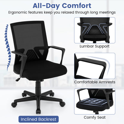Ergonomic Mesh Office Chair with Lumbar Support