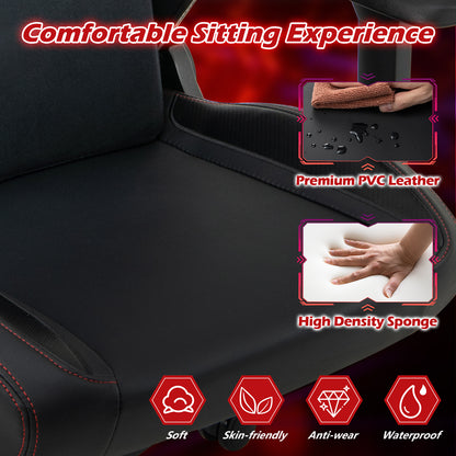 Ergonomic Gaming Chair with Magnetic Headrest & Lumbar Support