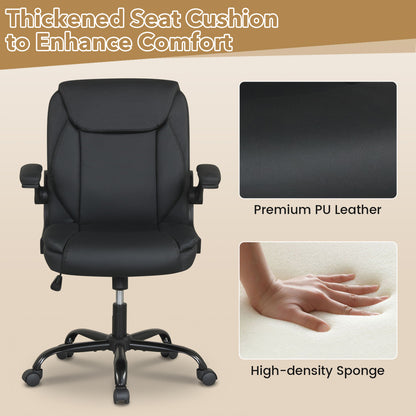 Ergonomic Office Chair with Flip-Up Armrests & Rocking