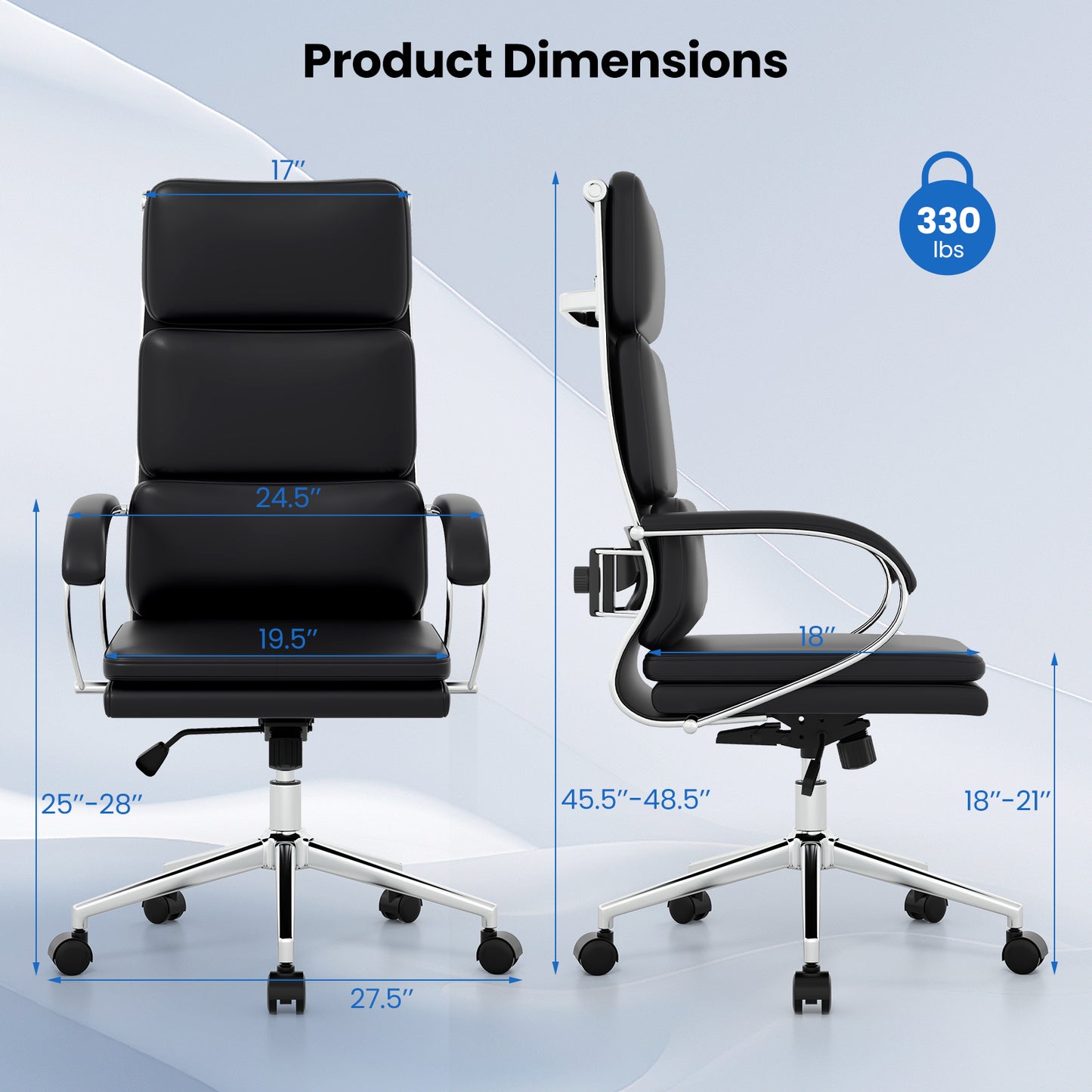 Ergonomic Office Chair with Adjustable Height and Lumbar Support