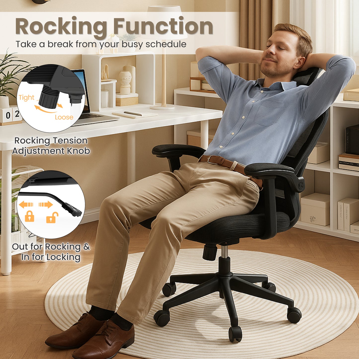 Ergonomic Mesh Office Chair with Adjustable Lumbar Support